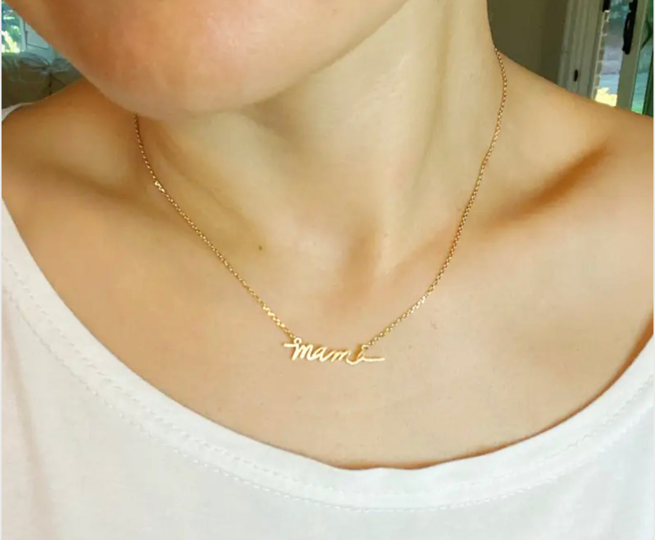 MAMA Script Necklace (Accessories)